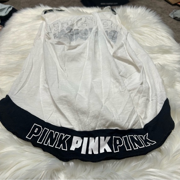 Size Large PINK Victoria’s Secret “Let’s Get Physical” Racerback Tank Top E3 - Picture 3 of 3